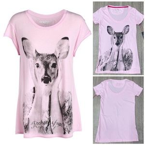 NWT! Rockstars & Angels Bambi T-Shirt Angels Cut weiss Damen